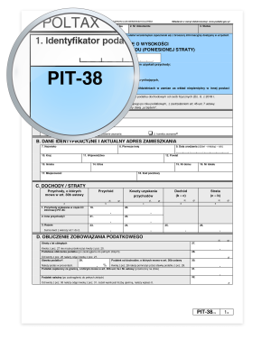 PIT-38 - typy dochodów, załączniki i ulgi